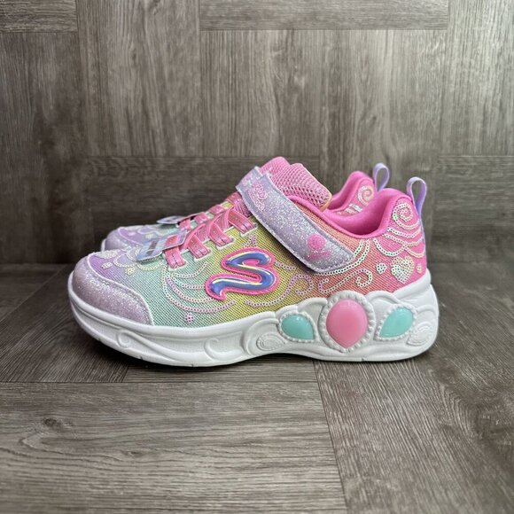 Skechers Light Up Toddler size 5 Princess Wishes Multicolored Shoes - Picture 5 of 8